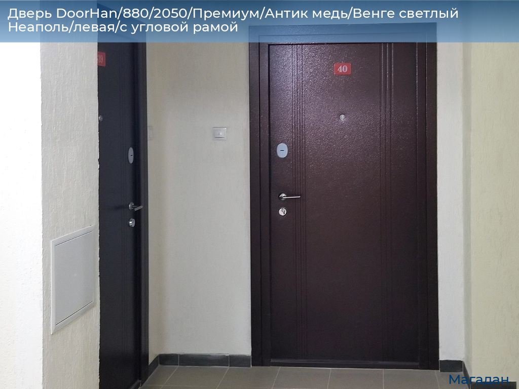 Дверь DoorHan/880/2050/Премиум/Антик медь/Венге светлый Неаполь/левая/с угловой рамой, magadan.doorhan.ru